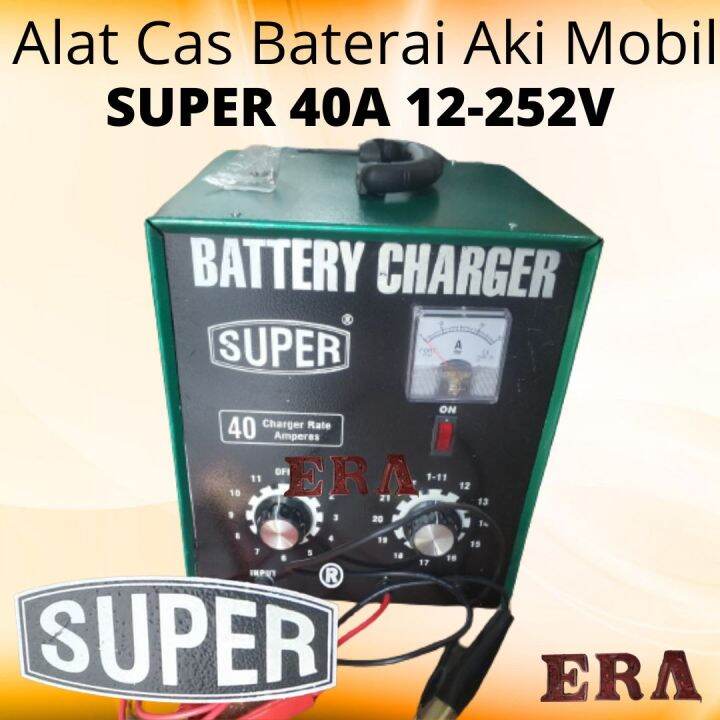 SUPER - Battery Charger 40A 12-252V (Baterai N70 21buah) Alat Cas ...