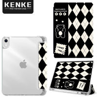 KENKE เคสไอแพด การ์ตูนใหม่น่ารักโปร่งใส DIY Anti-bending Case พร้อมช่องใส่ดินสอสำหรับ iPad 2020 Pro 11 Pro 12.9 2021 Air4 Air5 2022 mini 5th 6th iPad 10.2 7th 8th 9th Generation 5th 6th gen 2017 2018 ฝาครอบ Air3 2019 Pro 10.5 case กรณีสมาร์ท iPad