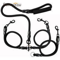 Benepaw 3 In1 Heavy Duty Dualtriple Dog Leash 360หมุนได้ Tangle Double Dog Walking Hand-Protected Handle การฝึกอบรม Leash