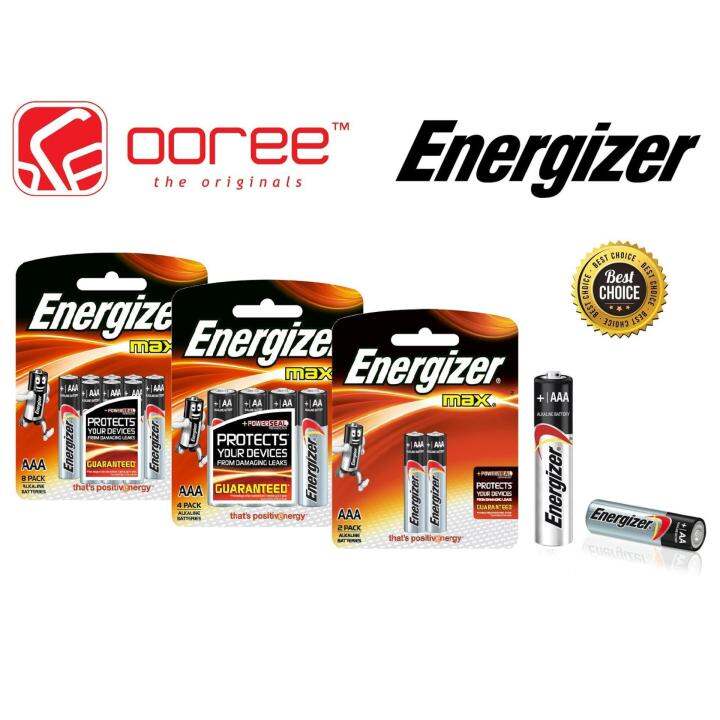 ENERGIZER MAX AAA 1.5V ALKALINE TRIPLE A BATTERY BATTERIES 2 PCS