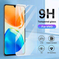 กระจกนิรภัยสำหรับ Vivo V27e Y76 Y22s Y02s Y02A Y16 V23e Y35 V25e Pro IQ Z7X 5G Y11 Y12 Y12i Y15 Y17 U10 Y19 Y31 Y71 Y81i Y91i Y93 Y95 Y91C Y20 Y20i Y20s Y30 Y50 Y51 2020 ตัวป้องกันหน้าจอแบบเต็ม