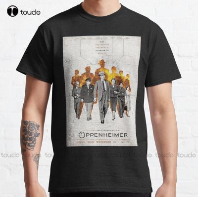 Oppenheimer Film 2023 Classic T-Shirt Hiking Shirt Printed Tee Custom Aldult Teen Unisex Digital Printing Tee Shirts Custom Gift Large Size XS-4XL-5XL-6XL