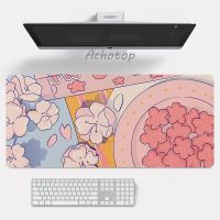 Large Anime Pink Mousepad Gamer Cute Kawaii XXL Gaming Mouse Pad Rubber Otaku Locking Edge Big