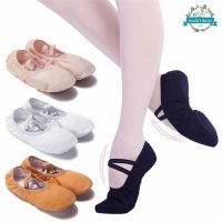 COD DSFGREYTRUYTU Lovetouch-Girls Ballet Shoes Children Professional Canvas Soft Sole Ballerina Yoga Dance Shoes Size 22-31