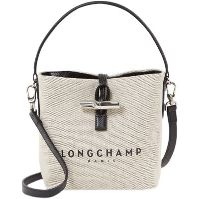 Longchamp ร้านค้าอย่างเป็นทางการเดิม Longchamp ผู้หญิงผ้าใบกระเป๋าสะพาย ROSEAU ที่สำคัญ TOILE ข้ามถุงถังรักแร้กระเป๋าสะพาย