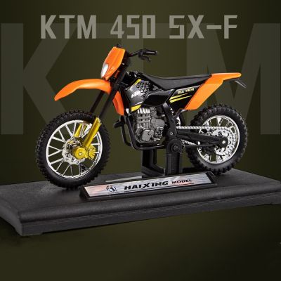 1:18 KTM450 SX-F Alloy Motorcycle Model Diecasts Pocket Portable Racing Finger Motobike Simulation Collection Toys For Children