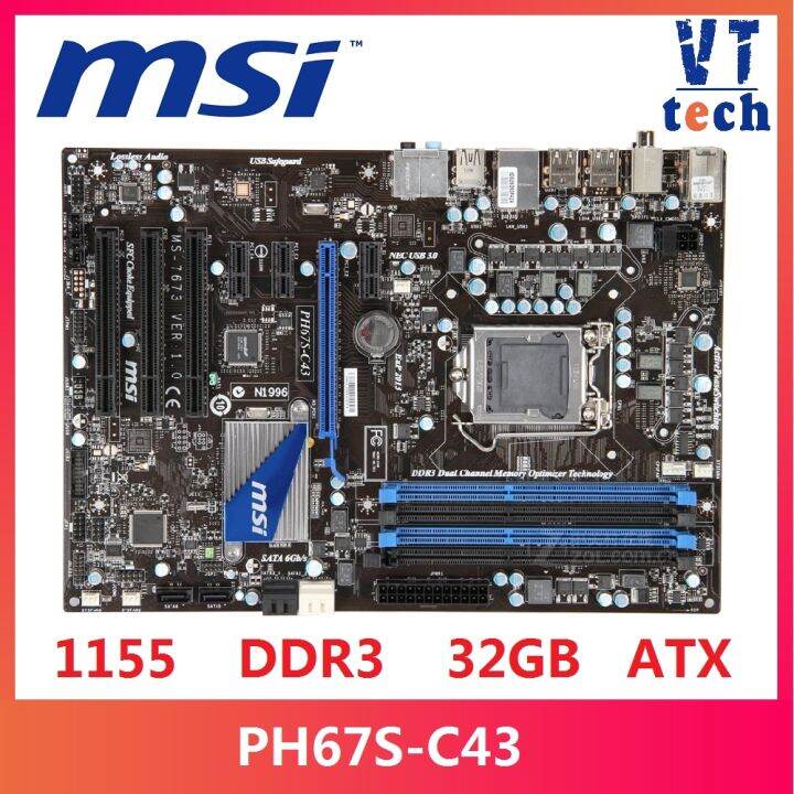 MSI PH67S-C43 Desktop motherboard H67 LGA 1155 DDR3 32GB ATX Used ...