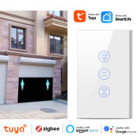 Tuya Smart Life Zigbee 3.0 Rolling สวิตช์ประตูโรงรถแผงสัมผัสสวิตช์ติดผนังรีโมทคอนลไร้สายสำหรับ Alexa Home