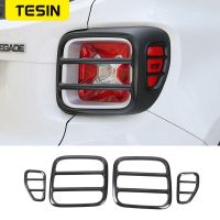 TESIN Lamp Hoods สำหรับ Jeep Renegade 2016 Up รถโลหะไฟท้ายฝาครอบป้องกันอุปกรณ์เสริมสำหรับรถจี๊ปทรยศสติ๊กเกอร์ส่วนภายนอก