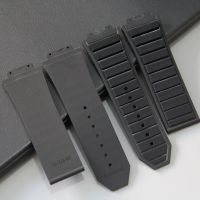 Top grade Black 29*19mm nature Silicone rubber watchband watch band for Hublot strap for king power series with logo onby Hs2023