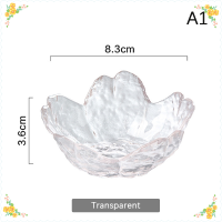 CHUN จานแก้วขนาดเล็กลายดอกซากุระสำหรับใส่ไอศกรีมผลไม้ซาลาอุปกรณ์ครัวใหม่
