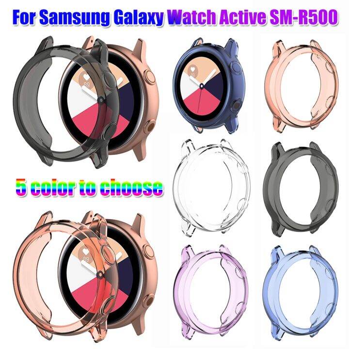 1pc-tpu-watch-case-cover-for-samsung-galaxy-watch-active-sm-r500-clear-protective-case-full-protector-edges-shell-frame-dropship