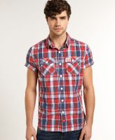 SUPERDRY SHORT SLEEVE WASHBASKET SHIRT - เสื้อเชิ้ตสำหรับผู้ชาย