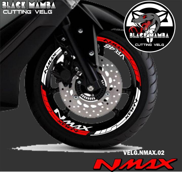 Cod Cutting Sticker Velg Nmax Stiker Lis List Variasi Ban Velg Yamaha Nmax Lazada Indonesia