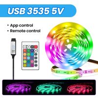 ColorRGB ริบบิ้นแอพพ์บลูทูธไฟ5050แถบไฟ Led 5V USB เทปไดโอดแถบไฟ Led ยืดได้สำหรับโคมไฟ LED แถบไฟด้านหลังทีวีสี16มิลลิน