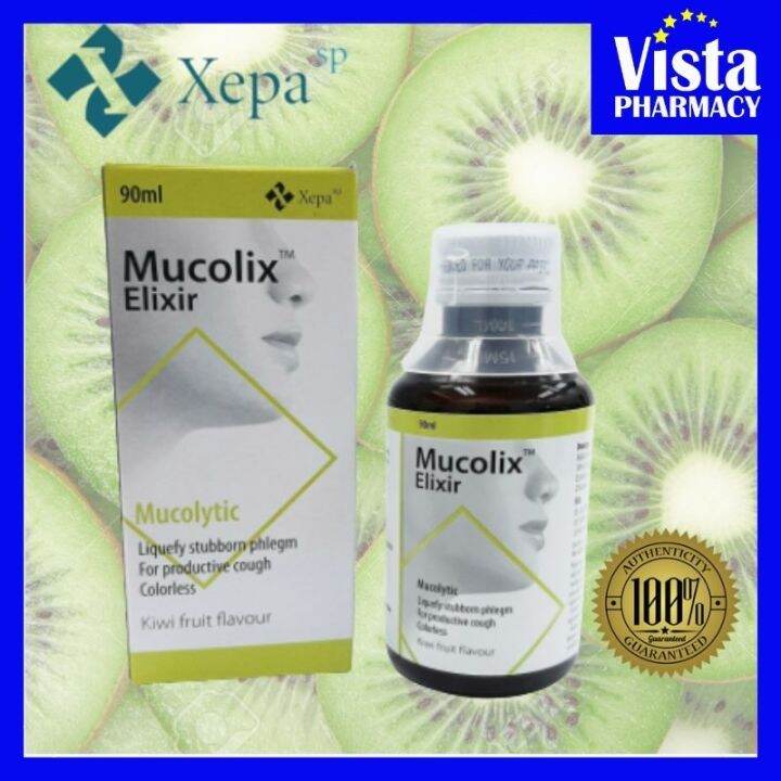 [EXP 04/2022] Mucolix Elixir 90ml (Cold & Cough Relief) Lazada