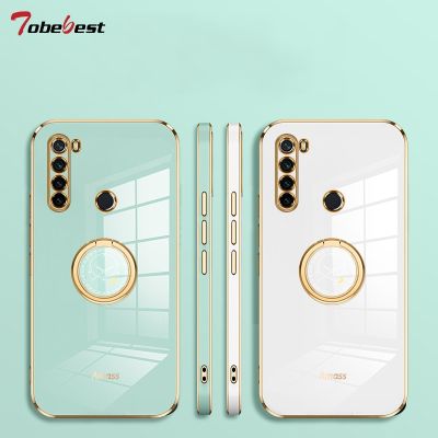 「Enjoy electronic」 360 Finger Ring Plating Silicone Case For Xiaomi Redmi Note 8 2021 Pro 8A Coque Stand Phone holder Soft Back Cover