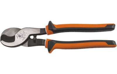 Klein Tools 63050-EINS Cable Cutters, Electricians Insulated Cable Cutter, Cuts Aluminum, Soft Copper, Communications Cable