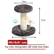 Trụ Cào Móng Cho Mèo Kèm Đồ Chơi - NôngTrạiThúCưng.com