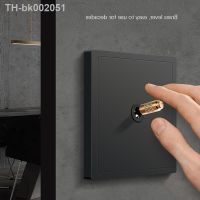 ✤✥☾ Retro Personality Wall Light Brass Lever Switch 1-4 Gang 2 Way Toggle Switch Black PC Flame Retardant Frosted Panel USB Socket