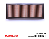 HURRICANE กรองอากาศสแตนเลส , ผ้าแดง Audi , Seat , Skoda , Volkswagen HS-0006