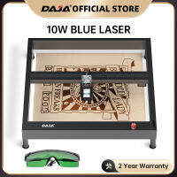 DAJA เครื่องแกะสลักเลเซอร์ตั้งโต๊ะ D4 10W Mesin Grafir Laser ใหม่ปรับปรุงใหม่สำหรับเครื่องตัดไม้หนังเซรามิกอะคริลิค