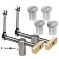 Woodworking Desktop Klip Bangku Rem Anjing Sisipan Meja Kerja Cepat Tetap Klip Penjepit Kuningan Perlengkapan Catok untuk 3/4 dan 20Mm Lubang Anjing