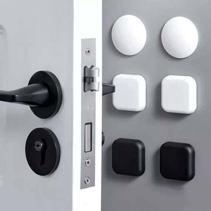 silicone-door-handle-bumper-self-adhesive-door-stopper-wall-protector-doors-stop-muffler-pads-anti-collision-furniture-hardware-decorative-door-stops