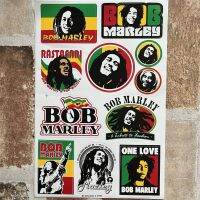 Bob Marley สติกเกอร์ เคลือบกันน้ำ ไดคัท ติดรถยนต์ มอเตอร์ไซด์ รถแข่ง บิ๊กไบค์ เวสป้า Waterproof Decal Sticker