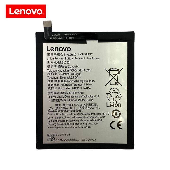 100-original-3000mah-bl265แบตเตอรี่สำหรับ-lenovo-xt1662สำหรับ-motorola-moto-m-xt1662-xt1663โทรศัพท์มือถือแบตเตอรี่-bateria