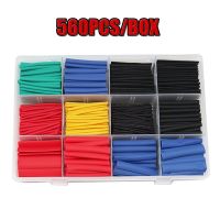 560pcs/box Heat Shrink Tubing Black Heat Shrink Tube Schrumpfschlauch Set Wire Shrink Wrap Ratio 2:1 Electrical Cable Sleeve Kit Electrical Circuitry