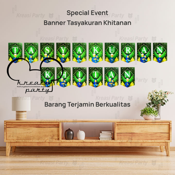 Bunting Flag Khitanan Banner Tasyakuran Khitan Lazada Indonesia