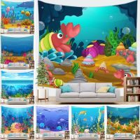 [COD] Sea Underwater Cartoon Tapestry Wall Hanging Manufacturer Supply G269