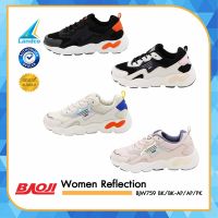 Baoji บาโอจิ รองเท้าผ้าใบ รองเท้าผู้หญิง รองเท้าวิ่ง Women Reflection BJW759 BK/BK-AP/AP/PK (1400)