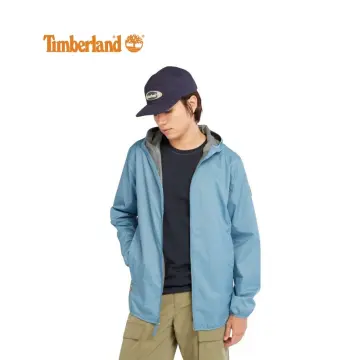 Timberland Hooded Windbreaker Jacket Water Resistant In Navy | ASOS