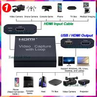 โปรโมชั่น ⚡️จับภาพวีดีโอ⚡️ได้ทั้งภาพและเสียง HDMI Video Capture Card Device 1080P USB2.0 (มีรูไมค์/หูฟัง)(แถมสาย USB) HD Capture6 ราคาถูก สายดิจิตอล สายHDMI สายทีวี สายสัญญาณทีวี