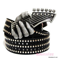 Fashion womens belt punk rock Belt skull bowknot full rivets belts hip hop Heavy metal rock style belts gift for women