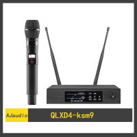 Aj Qlxd4-ksm9ไมโครโฟนไร้สายระดับมืออาชีพระบบไมโครโฟนคอนเดนเซอร์แบบพกพาสำหรับการแสดงบนเวที