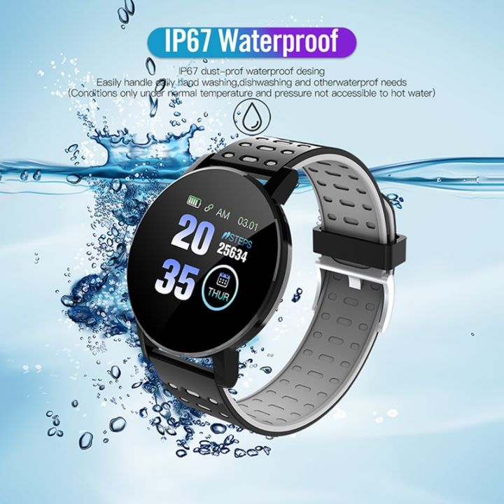 นาฬิกาอัจริยะสมาร์ทวอท์ชความดันโลหิตกันน้ำสำหรับผู้หญิงผู้ชายนาฬิกา-android-jam-tangan-kebugaran-ทรงกลมสำหรับสมาร์ท