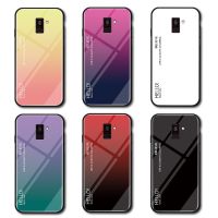 Samsung Galaxy J8 J6 J6 Plus J4 J4 Plus J3 2018 Gradient สีกระจกนิรภัยกรณีฝาหลัง