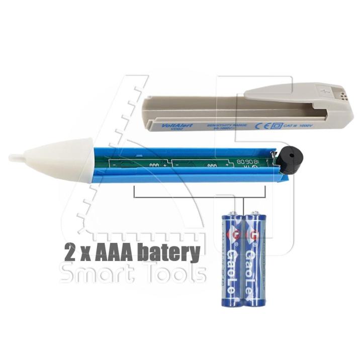 65smarttools-ปากกาวัดไฟ-ปากกาเช็คไฟฟ้า-ปากกาทดสอบไฟฟ้า-แบบไม่สัมผัส-voltage-alert-pen-พร้อมไฟ-led-ในตัว-แถมฟรี-ถ่าน-aaa-2-ก้อน