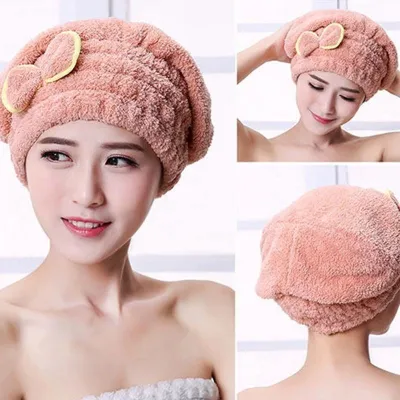 MUJI High-quality Thickening  Dry hair cap 2023 new womens super absorbent dry hair towel quick-drying turban thickened cute head wipe towel shower cap