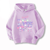 Kuromi Kawaii อะนิเมะ Sanrio แขนยาวเสื้อผ้า Girly หัวใจเสื้อกันหนาวหมวกน่ารัก Melody ของฉันเด็กฤดูใบไม้ผลิฤดูใบไม้ร่วงเสื้อเชิ้ตของเล่นสำหรับเด็ก