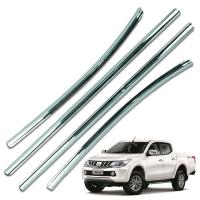 คิ้วขอบกระจก โครเมียม จำนวน 4ชิ้น MITSUBISHI Triton มิตซูบิชิ ไททัน 4 ประตู ปี 2015 2016 2017 สินค้าราคาถูก คุณภาพดี Sill Window