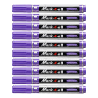 STABILO Mark 4 all 651 ปากกา ปากกาเคมีอเนกประสงค์ หัวกลม (กลิ่นไม่ฉุน) จำนวน 10 ด้าม - สีม่วง