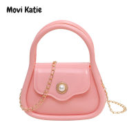 Movi Katie ฉบับภาษาเกาหลีสีลูกอม Tas Jeli กระเป๋าถืออเนกประสงค์ลิปสติกกระเป๋าสตรีไหล่ Tas Jeli