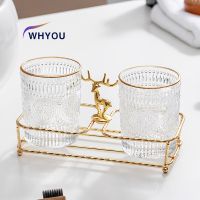 WHYOU INS Creative Bathroom Tumblers Glass Tooth Mug Washing Cup Personality Bathroom Set Lover Cuper Gift Home Decoration