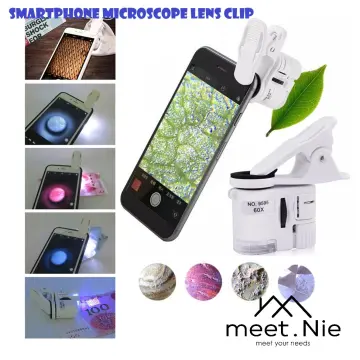 60X/100X LED UV Mobile Phone Microscope with Cell Phone Clip