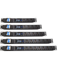 PDU Power Strip Digital voltage measuring instrument 16A Circuit breaker 2-11Ways Socket Cord Length 2Meter US Plug For Power distribution unit