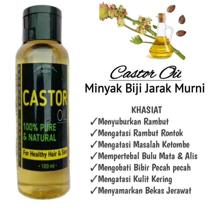 Castor Oil Minyak Penumbuh Rambut Minyak Jarak Asli Penyubur Rambut Castor Oil Murni Lazada Indonesia